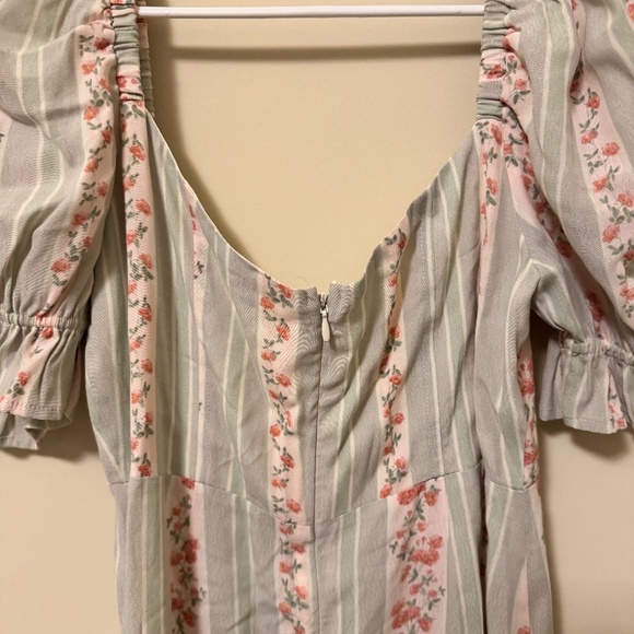 NWOT WEWOREWHAT Floral Midi Dress - SZ.4 - Victorian Floral Stripe - Picture 7 of 9